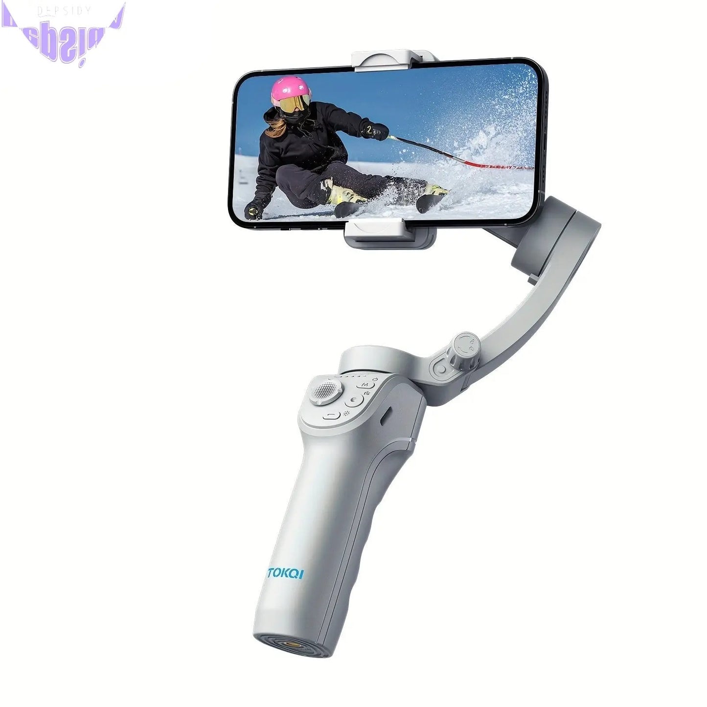 3-Axis Selfie Stick Stabilizer with LED & Face Tracking-0