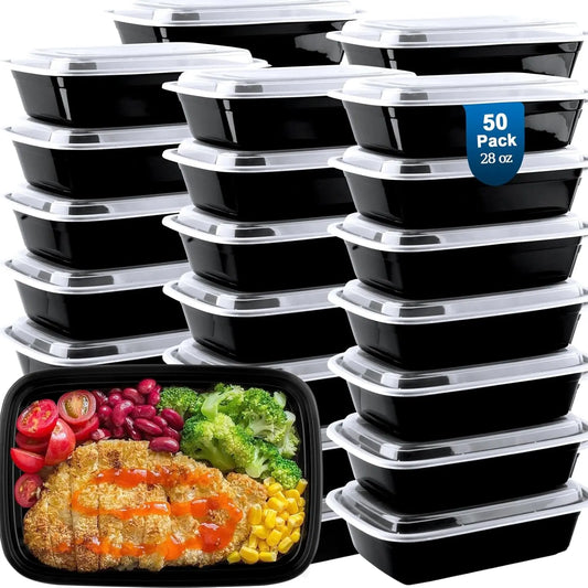 🎁Reusable meal prep containers 50 Pack 28 Oz (100% off) Depsidy
