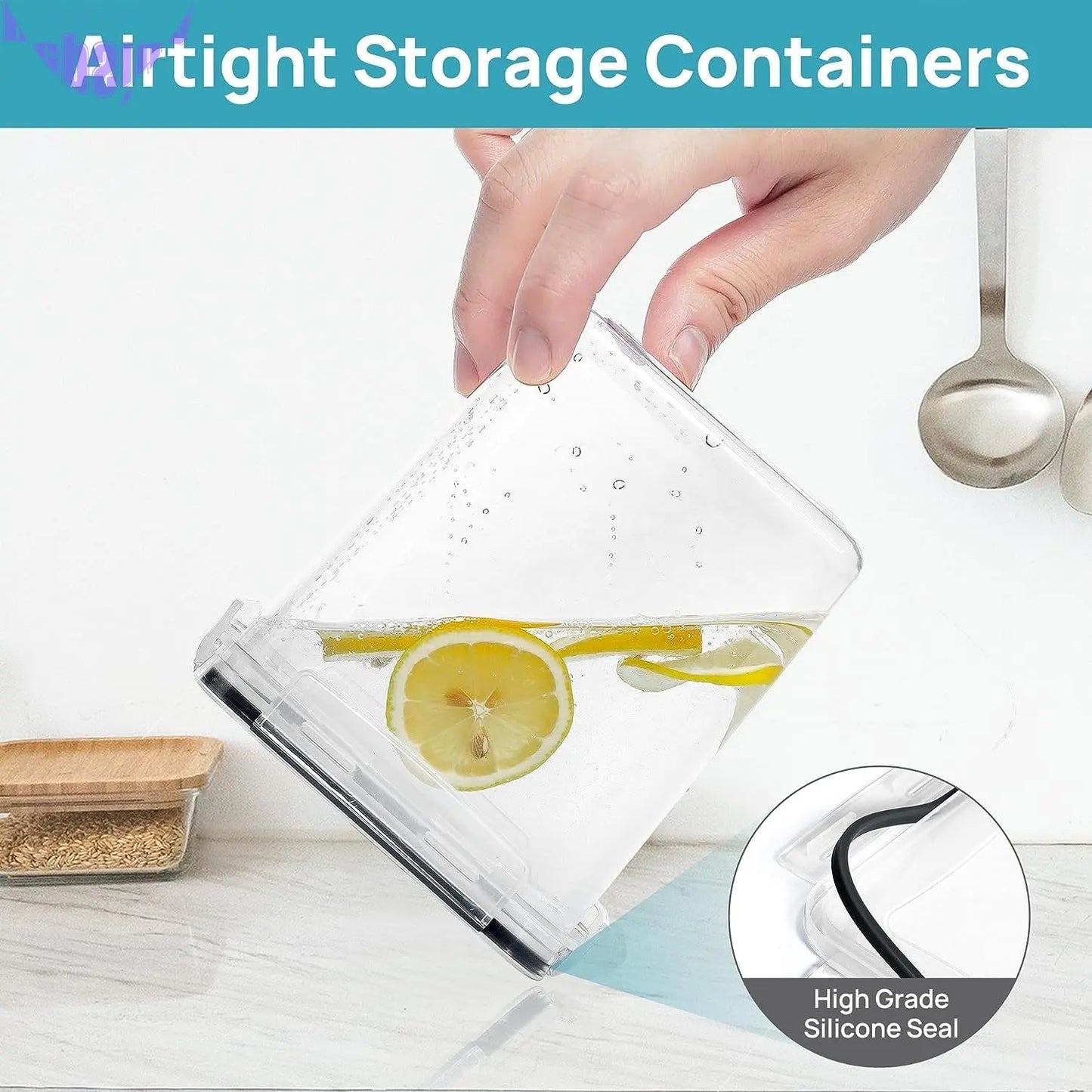 Airtight Food Storage Containers Set with Lids, 15Pcs BPA Free Plastic Dry Food Canisters for Kitchen Pantry Organization and Storage, Dishwasher Safe,Include 24 Labels