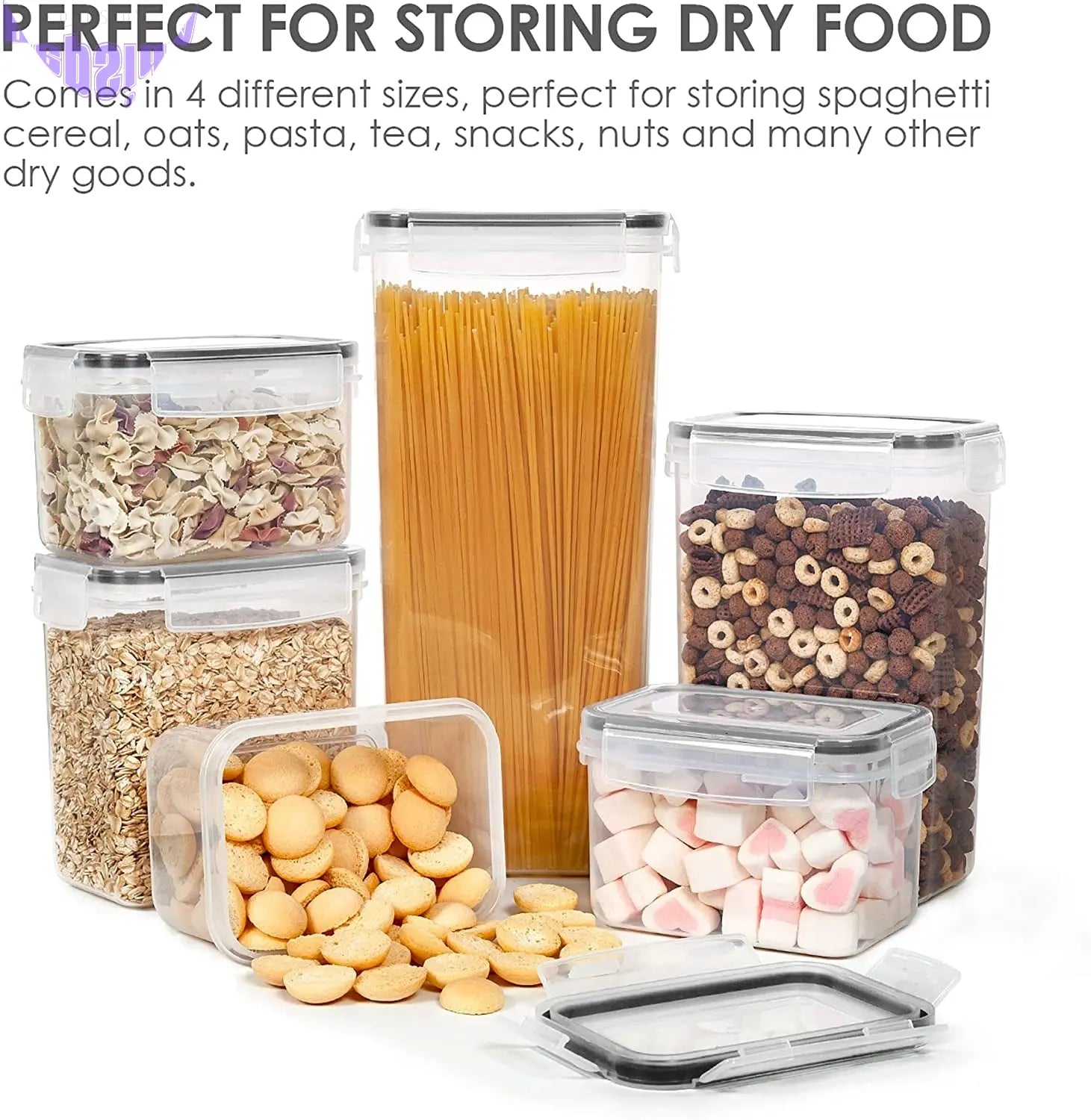 Airtight Food Storage Containers Set with Lids, 15Pcs BPA Free Plastic Dry Food Canisters for Kitchen Pantry Organization and Storage, Dishwasher Safe,Include 24 Labels