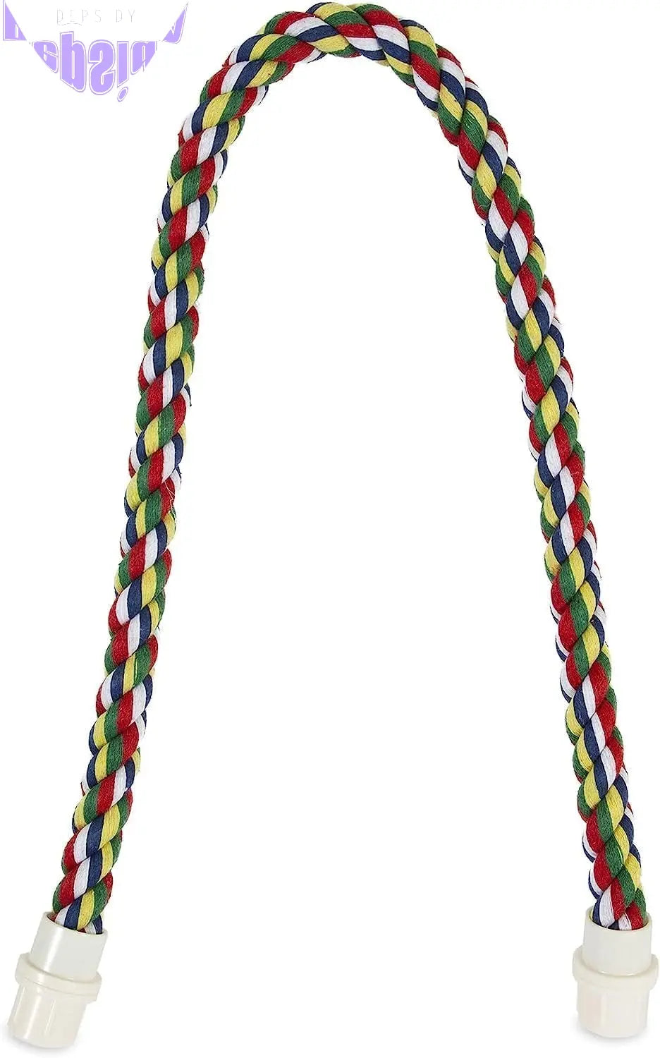 Pet Comfy Perch for Birds Flexible Multi-Color Rope, Medium - 32" Length