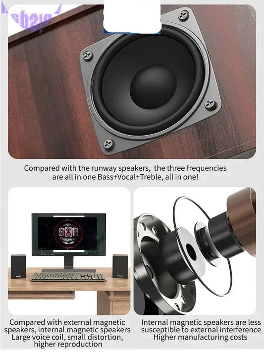 Bluetooth Speaker Surround Stereo Sound Wireless (Brown)-1