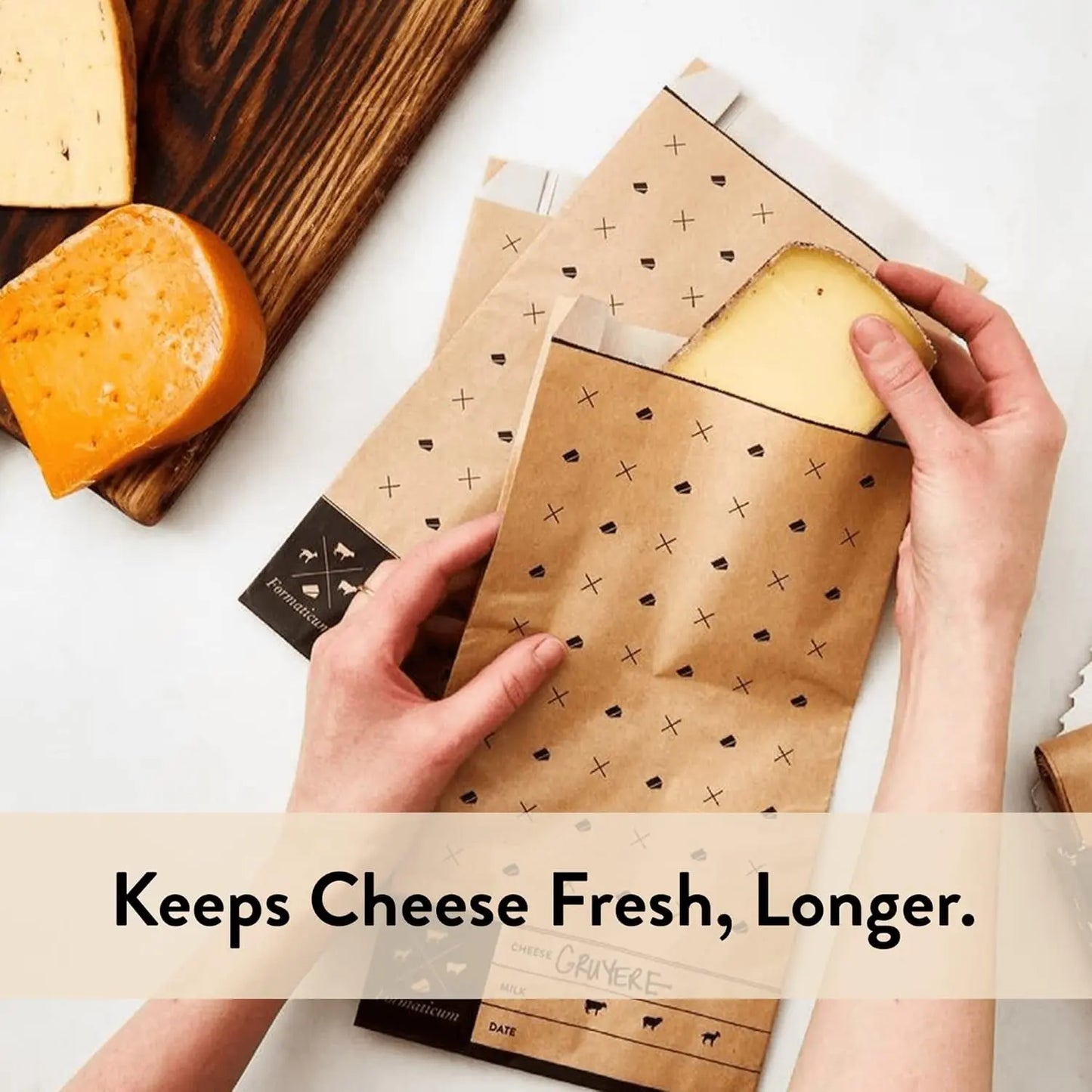 Cheese Storage Bags Cheese Bag 15 Bags Brown