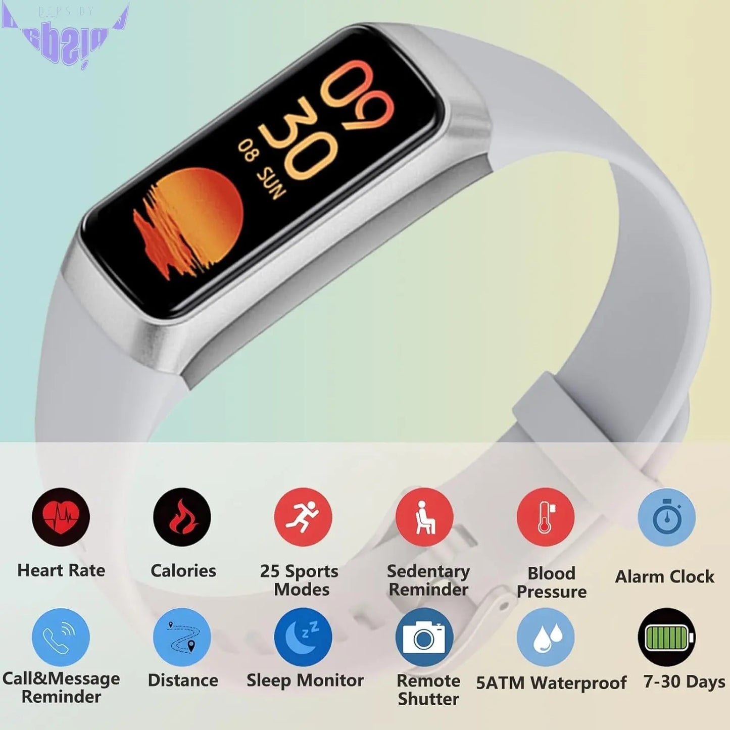 Fitness Tracker with Heart Rate Monitor, 1.1" AMOLED Screen Smart Watch, Activity Tracker, Pedometer, Sports Bracelet with Calorie Counter, Sleep Monitor, 5ATM Waterproof for Women Men (Gray)
