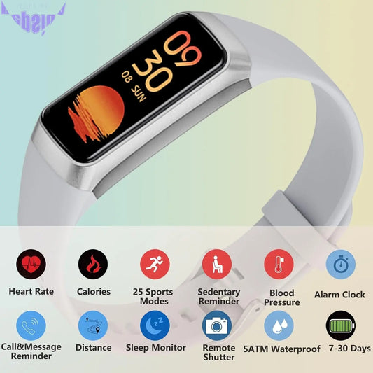 Fitness Tracker with Heart Rate Monitor, 1.1" AMOLED Screen Smart Watch, Activity Tracker, Pedometer, Sports Bracelet with Calorie Counter, Sleep Monitor, 5ATM Waterproof for Women Men (Gray)