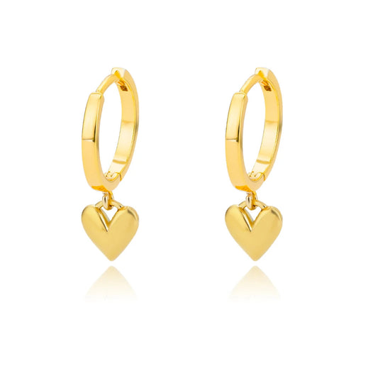 New in Heart Earrings for Women Gold Color Stainless Steel Earrings 2024 Trending Ear Piercing Wedding Jewelry Gift Aretes Mujer