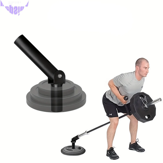 Heavy Duty T-Bar Row Barbell Attachment - High-Quality Iron(Black)-0