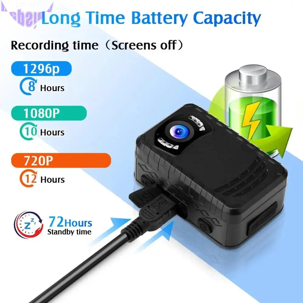 Mini Body Camera Full HD Night Vision (1296P)-4