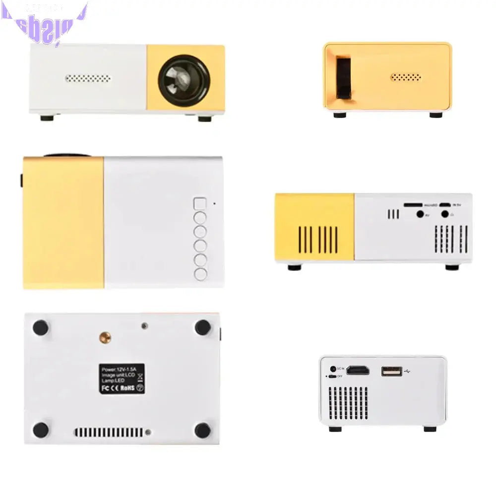 Mini Projector – 1080P Full HD Support, Portable LED Projector, 4K Video Playback, Multiple Connectivity Options