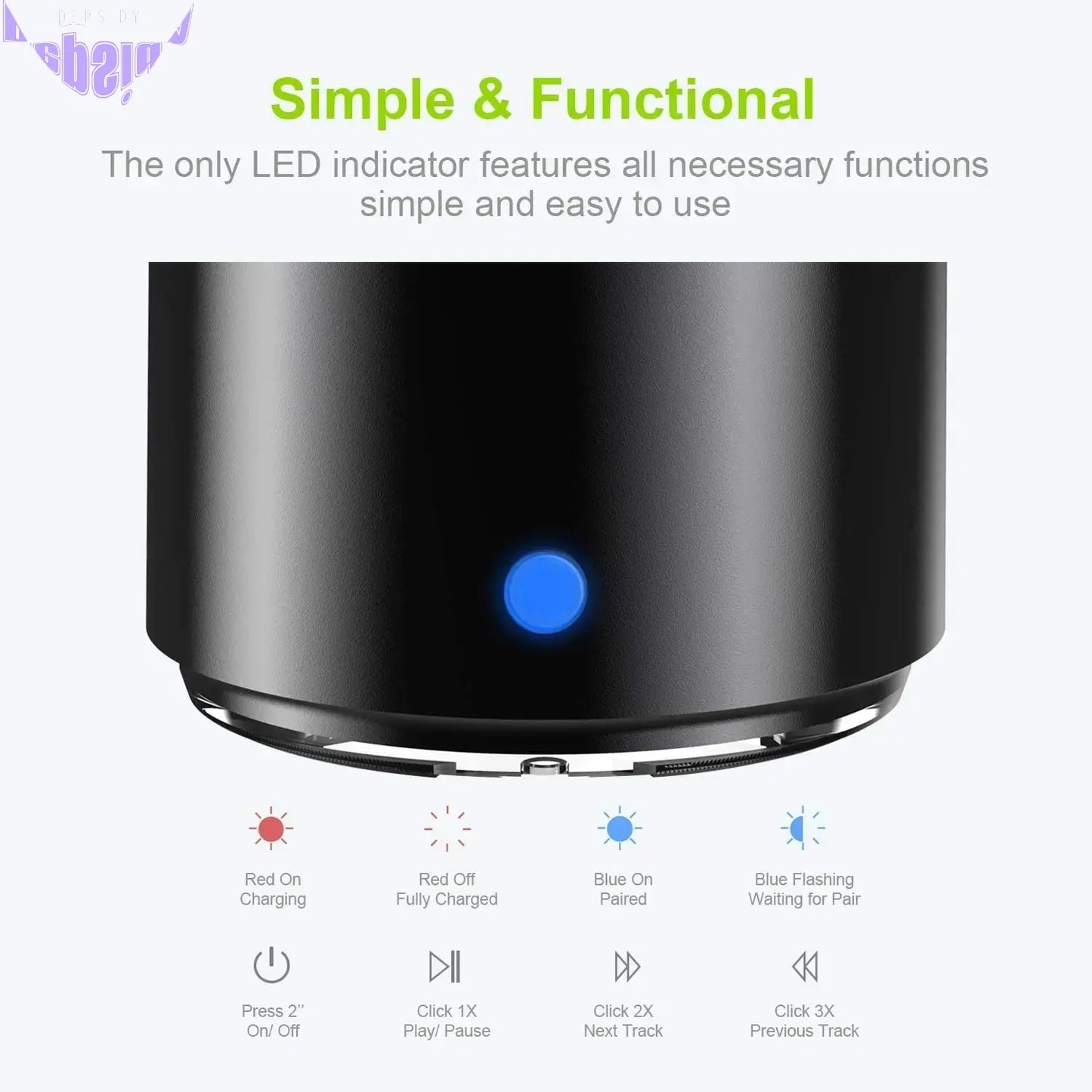 Pro Mini Bluetooth Speaker with Custom Bass Radiator-3
