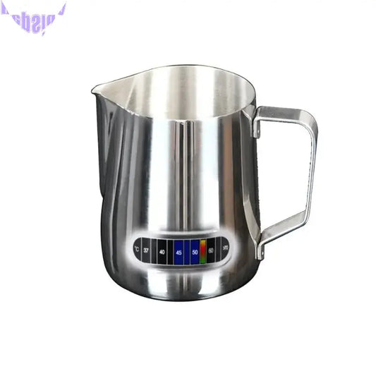 Stainless Steel Milk Frothing Pitcher with Temperature Display 350ml Silver-0