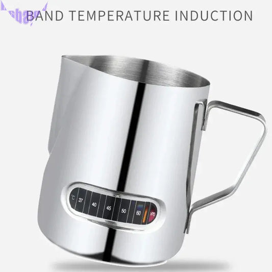 Stainless Steel Milk Frothing Pitcher with Temperature Display 350ml Silver-1