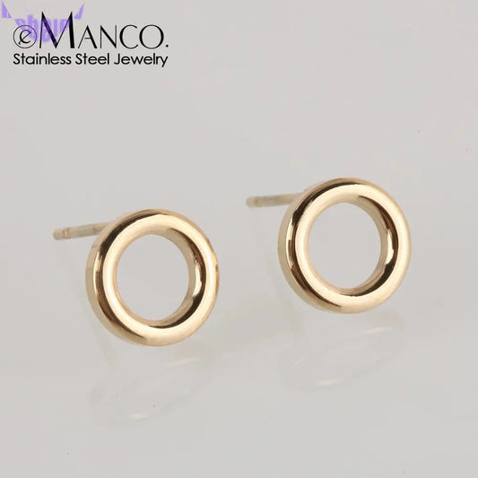 Ladies Small round Safety Pin Earrings Women Stainless Steel Earrings Trending Ear Ring Studs Jewelry