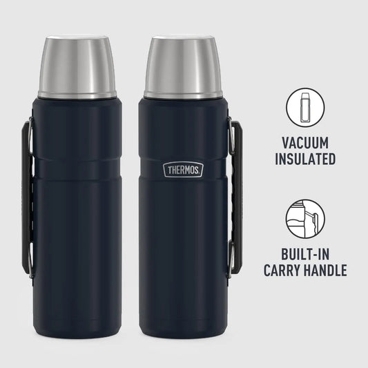 Stainless King Vacuum-Insulated Beverage Bottle, 40 Ounce, Midnight Blue