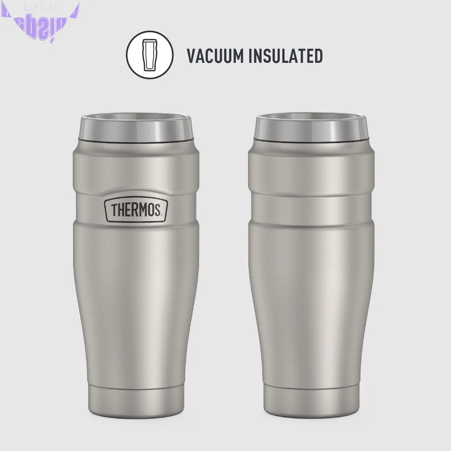 Stainless King Vacuum-Insulated Travel Tumbler, 16 Ounce, Matte Steel