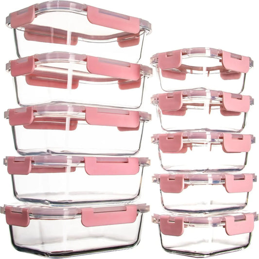 🎁10 Pack Glass Containers pink(100%off) Depsidy