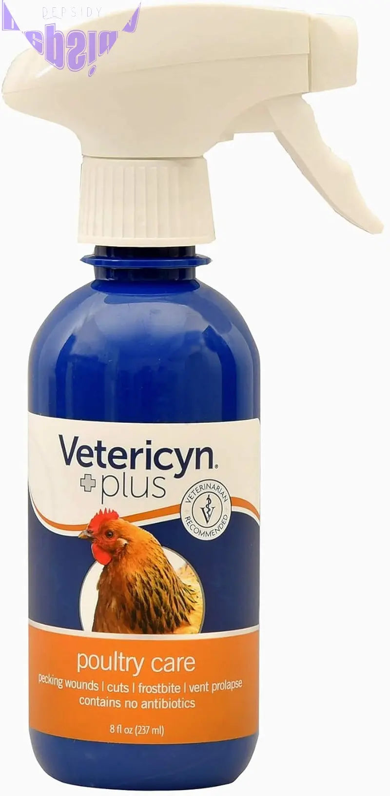 plus Poultry Care Spray | Healing Aid and Skin Repair for Chicken Wounds, Pecking Injuries, Bumblefoot, Vent Prolapses, and More. 8 Ounces