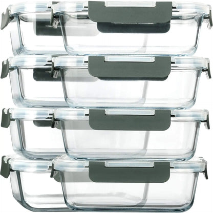8 Packs 30 Oz Glass Meal Prep Containers Depsidy