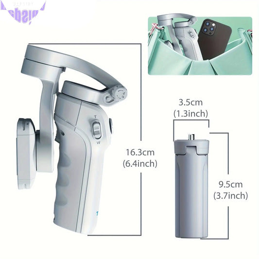 3-Axis Selfie Stick Stabilizer with LED & Face Tracking-1