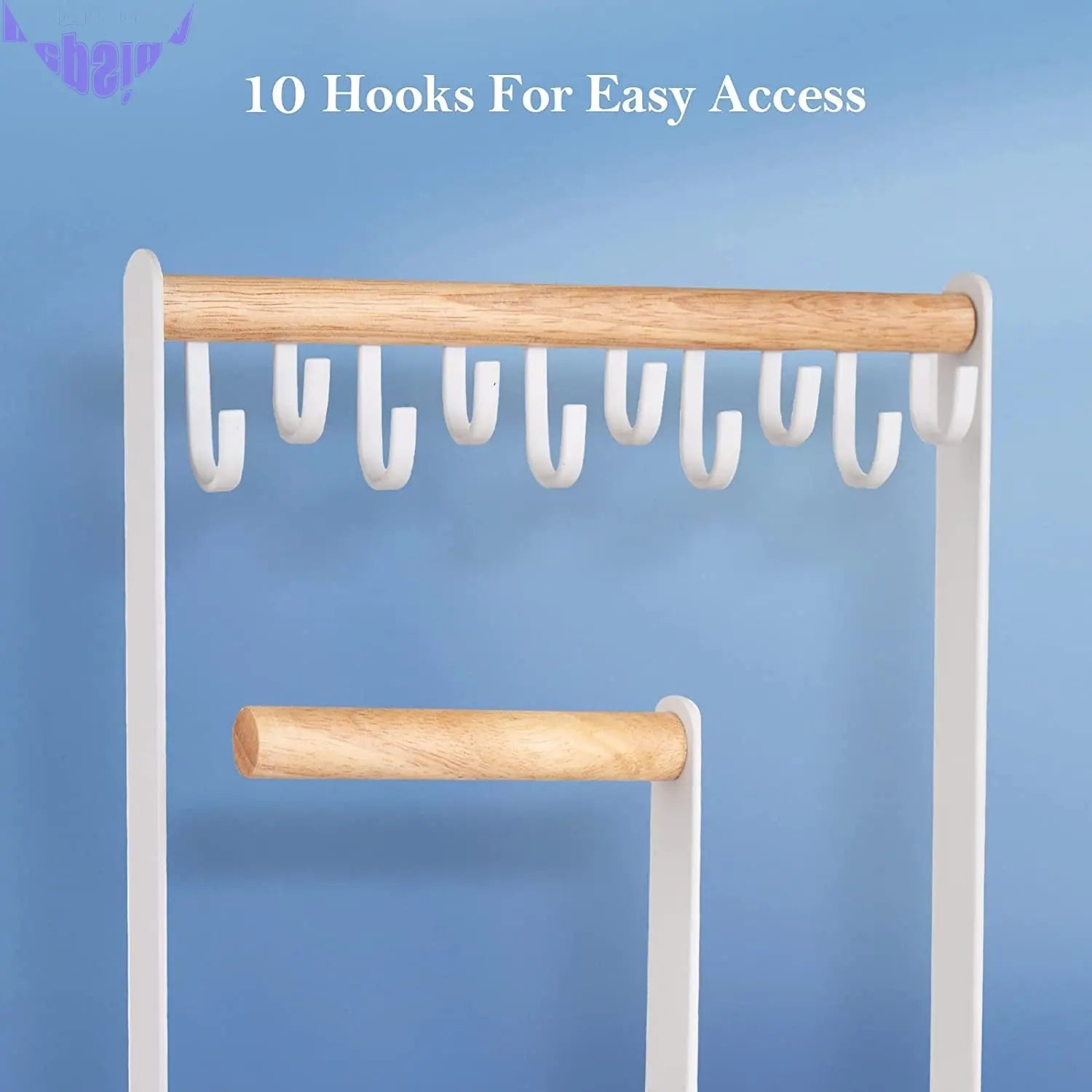 Jewelry Stand Necklace Holder, 4-Tier Jewelry Tower Rack with Earring Tray and Holes, 10 Hooks Necklaces Hanging Storage Tree Display Organizer for Bracelets Watches Earrings Rings -White