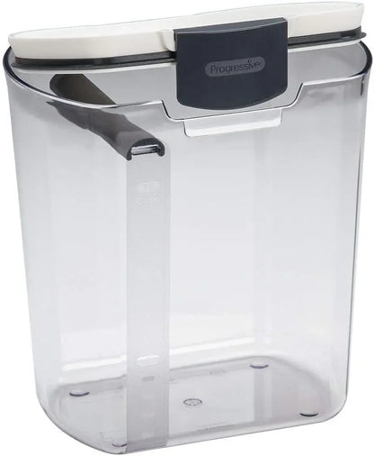 Prokeeper 6-Piece Baker'S Storage Container Set - Containers for Flour, Powdered Sugar, and Two Mini Keepers with Airtight Seals, Measurement Marks, Terra Cotta Disk, Plastic, White