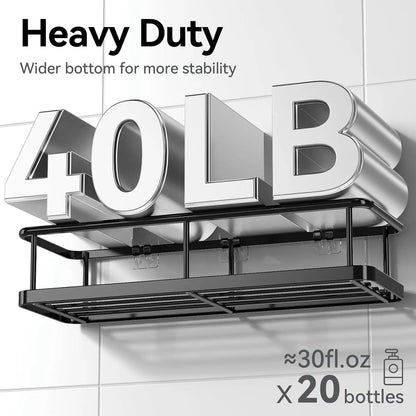 Shower Caddy, 100% Rustproof Shower Shelves for inside Shower, No Drilling Bathroom Organizers and Storage, 6 Pack Large Capacity Bathroom Caddy for Kitchen & Home Decor