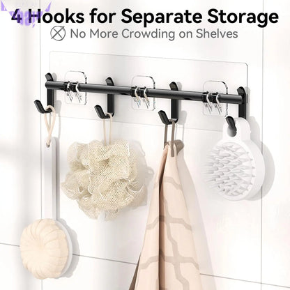 Shower Caddy, 100% Rustproof Shower Shelves for inside Shower, No Drilling Bathroom Organizers and Storage, 6 Pack Large Capacity Bathroom Caddy for Kitchen & Home Decor