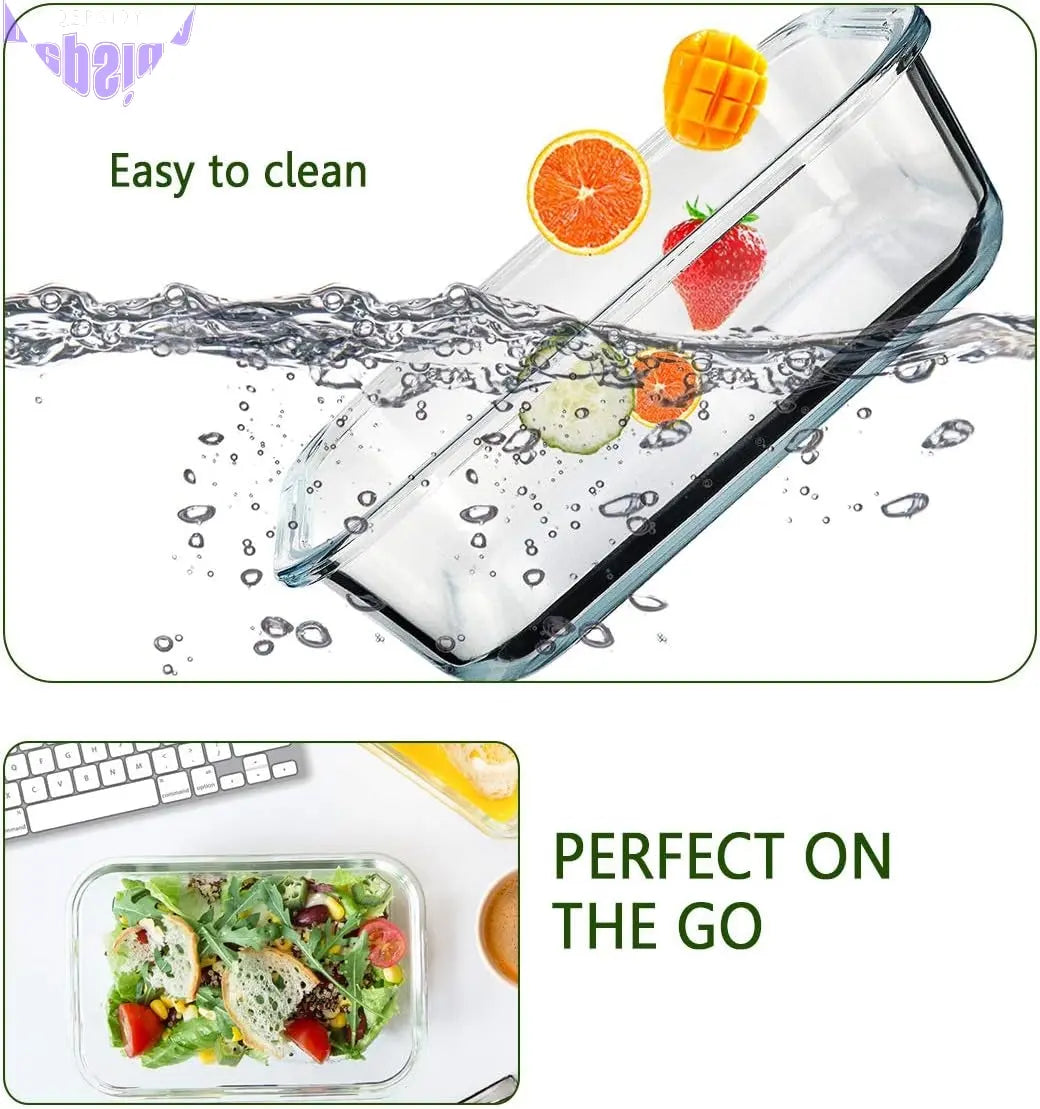 [8 Packs,30 Oz]Glass Meal Prep Containers,Mcirco Glass Food Storage Containers,Airtight Glass Lunch Containers with Lids - Bpa-Free Microwave, Oven, Freezer and Dishwasher Safe