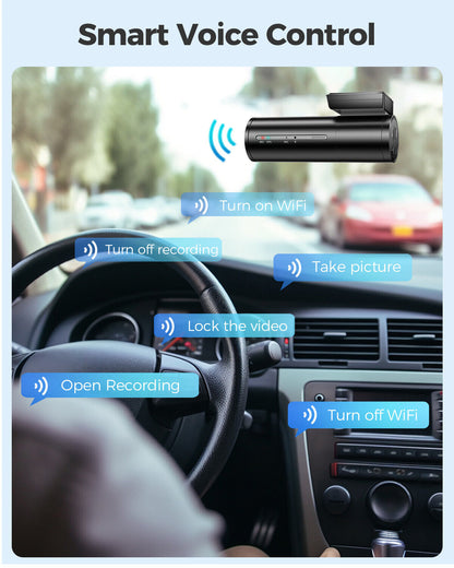AZDOME 4K+1080P Dual Dashcam 5Gwifi GPS Front and Rear Recorder Camera Free Card