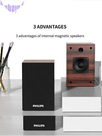 Bluetooth Speaker Surround Stereo Sound Wireless (Brown)-2
