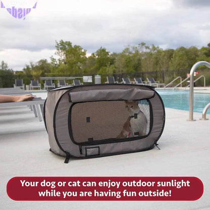 Large Pop Open Kennel, Portable Cat Cage Kennel, Waterproof Pet Bed, Carrier Collection