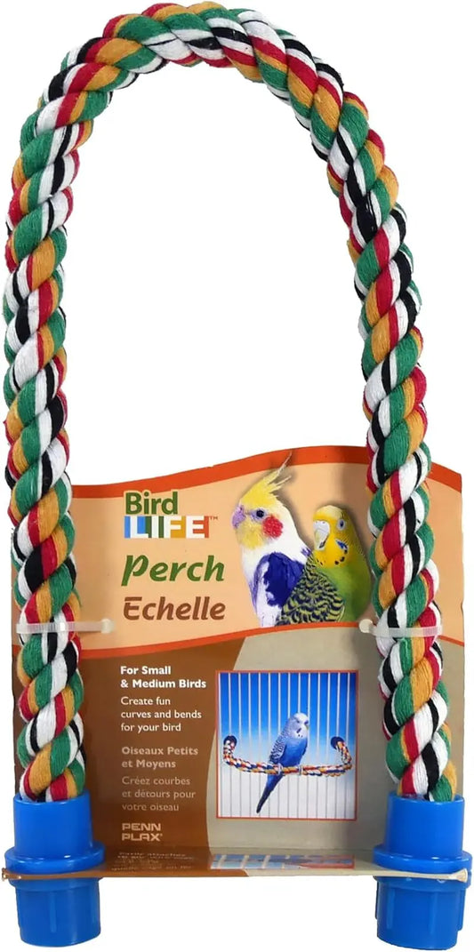(PEN-005) Rope Perch - Small Bird - 21" X 5/8" Diameter