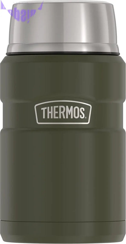 Stainless King Vacuum-Insulated Food Jar, 24 Ounce, Army Green