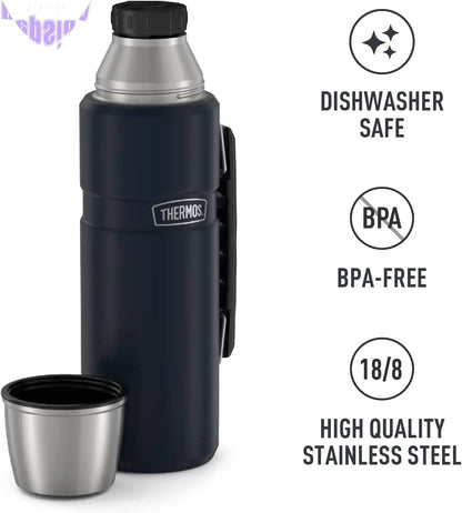 Stainless King Vacuum-Insulated Beverage Bottle, 40 Ounce, Midnight Blue