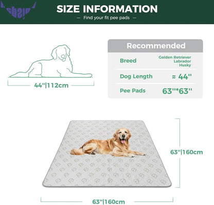 Washable Pee Pads for Dogs, Puppy Pads with Super Absorbent, Specifically Designed for  Rollick/Homeplus 24Inch 8 Panels Dog Playpen, 63" Square, Khaki, 1 Pack