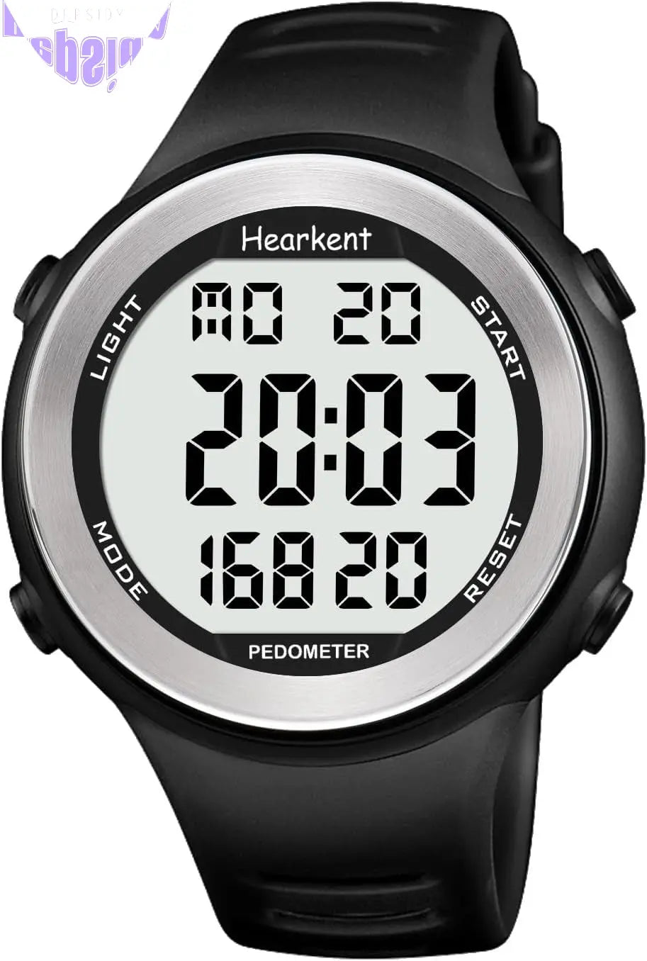 Waterproof Pedometer Watch for Senior Non Bluetooth No App Required Sport Watch with Step Counter Calories and LCD Large Numbers…