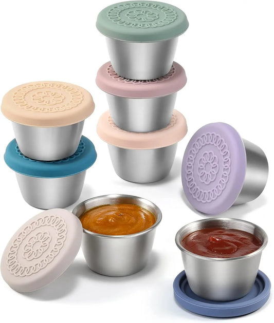 🎁[8 Pack] Salad Dressing Container  2.4Oz (100% off) Depsidy